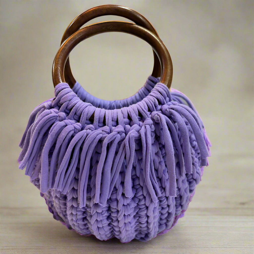 Handmade Lavender Crochet Bag