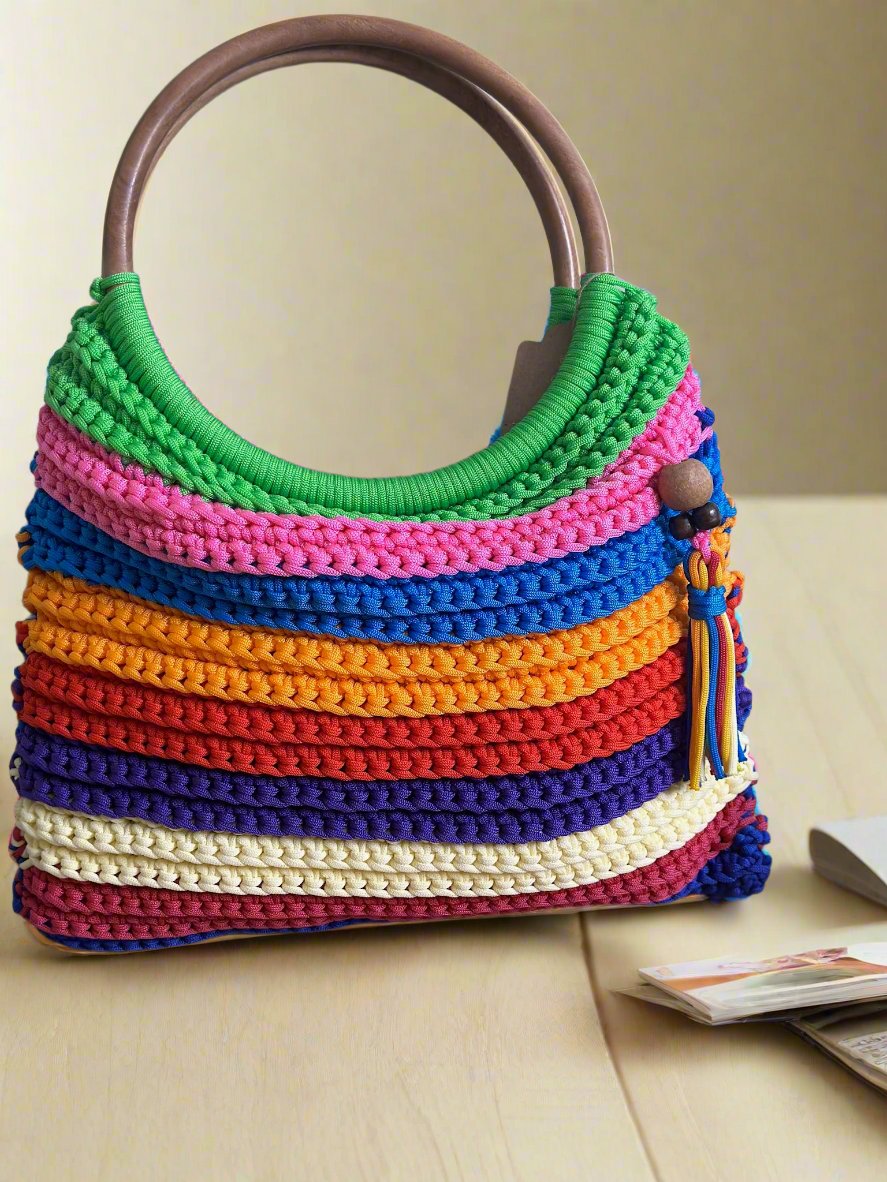 Handmade Multicolor Crochet Bag