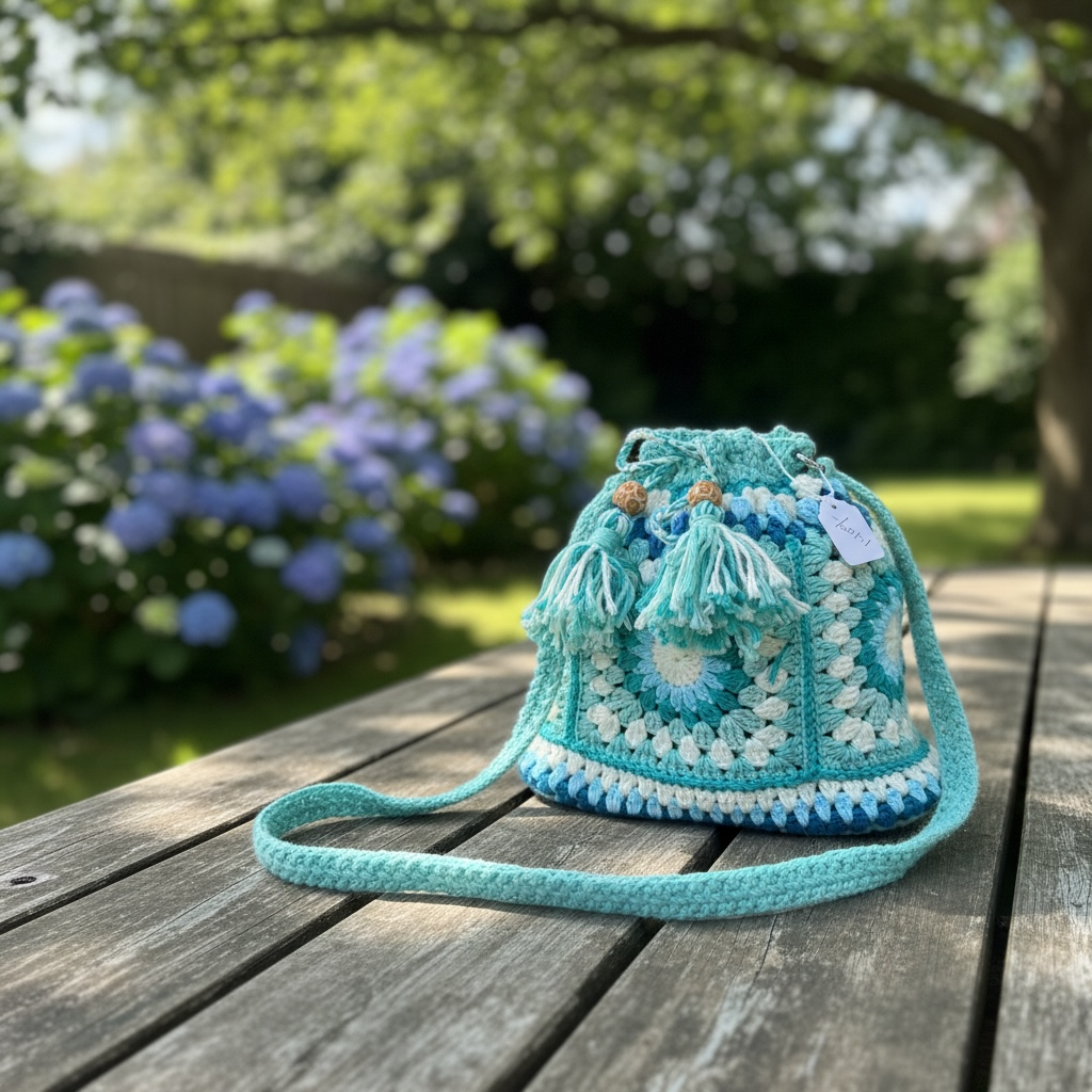 Handcrafted Yellow Crochet Potli Bag for Women | Ethnic Drawstring Handbag for Weddings & Festive Wear