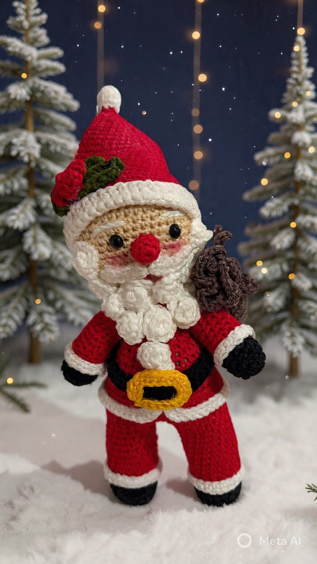 Handmade Crochet Santa Claus Doll | Amigurumi Christmas Soft Toy & Festive Decor