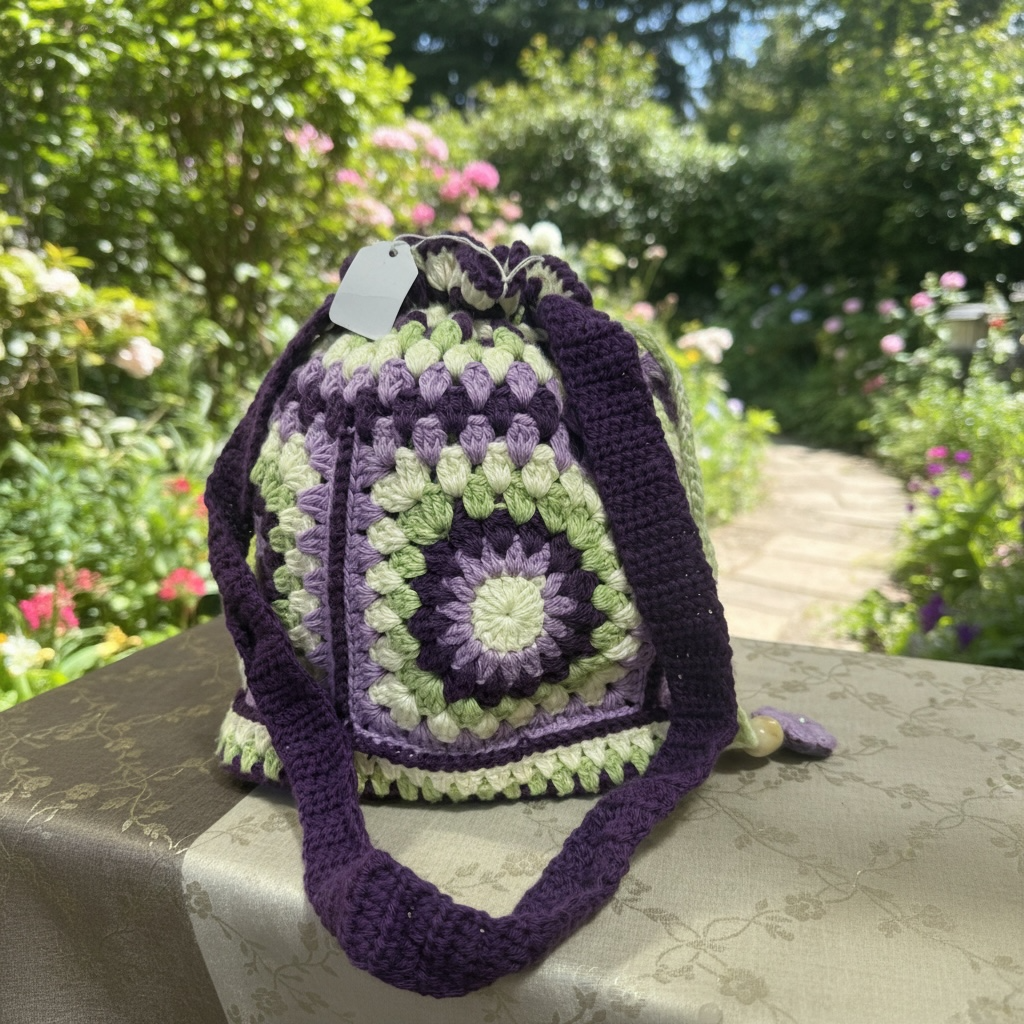 Handcrafted Yellow Crochet Potli Bag for Women | Ethnic Drawstring Handbag for Weddings & Festive Wear