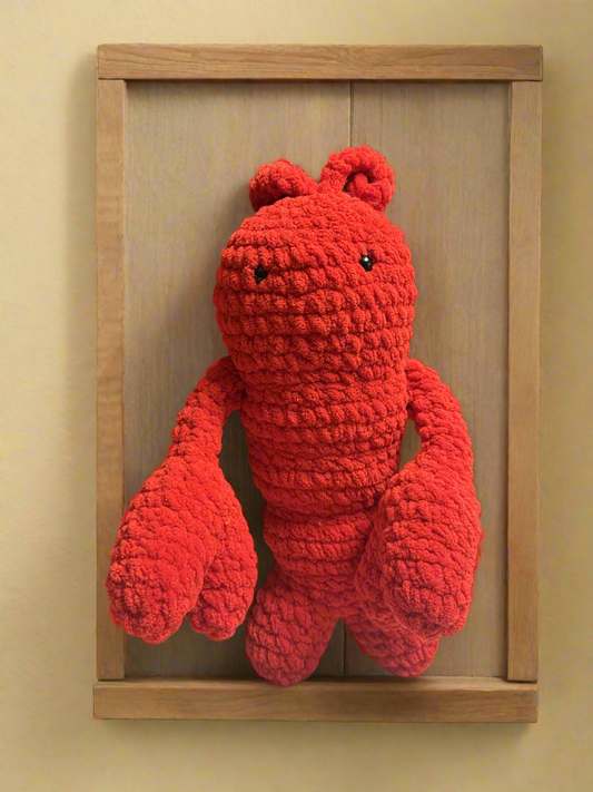 Handmade Crochet Red Lobster Plush Toy