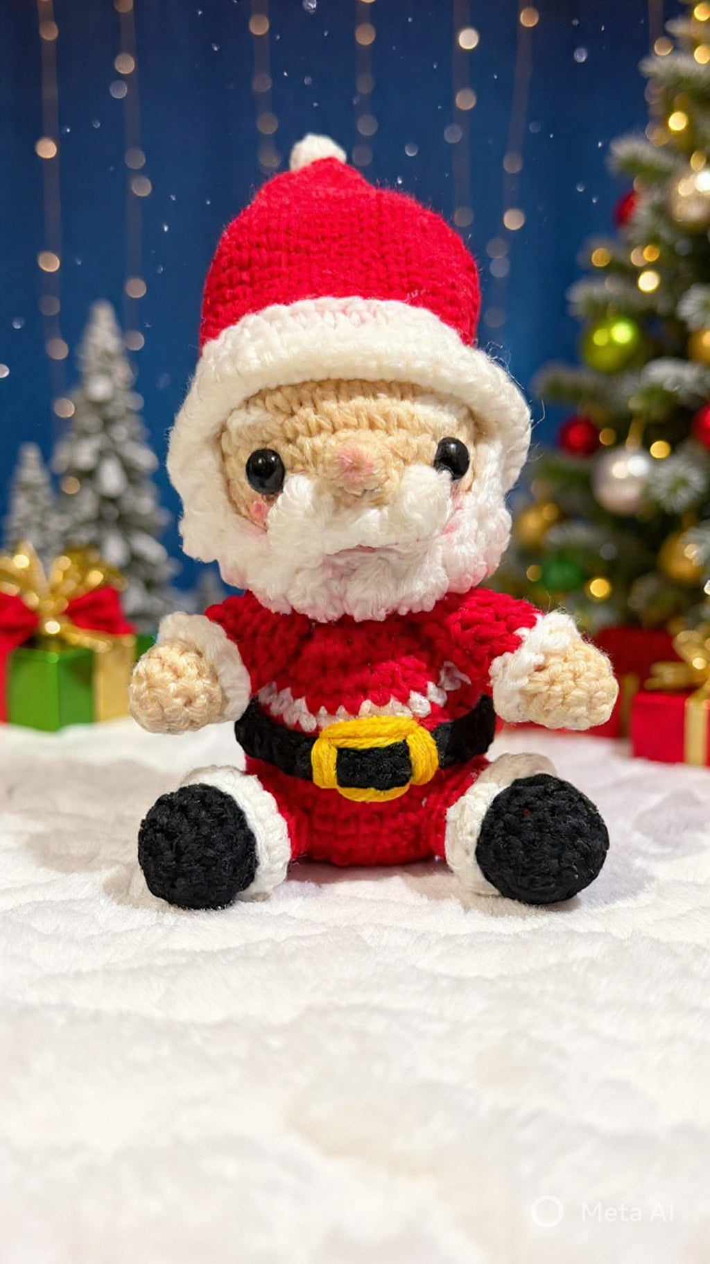 Handmade Crochet Santa Claus Doll | Amigurumi Christmas Soft Toy & Festive Decor
