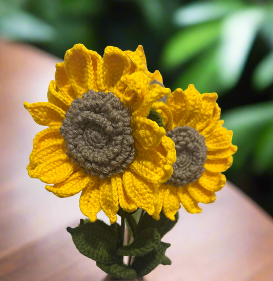 Handmade Crochet Sunflower Bouquet