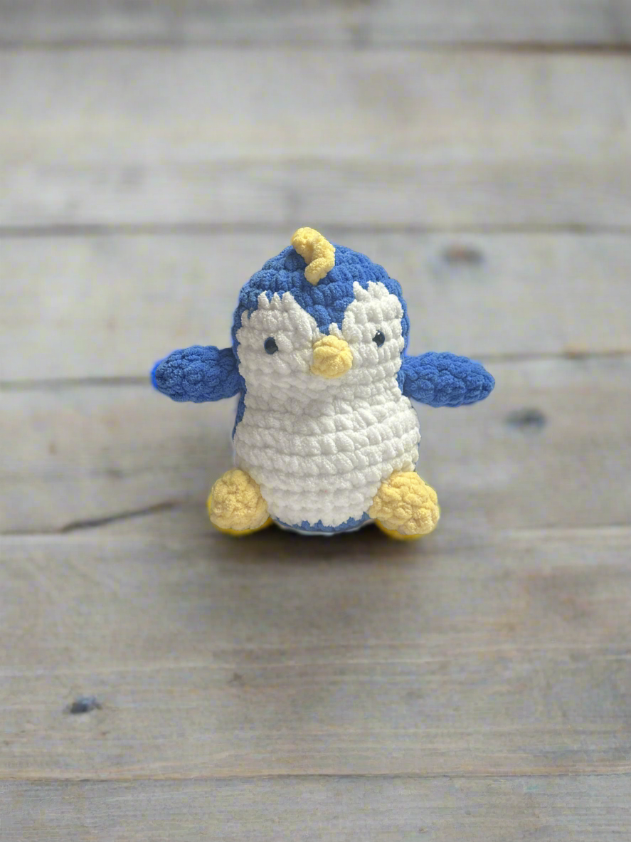 Handmade Crochet Pink Penguin Plush Toy