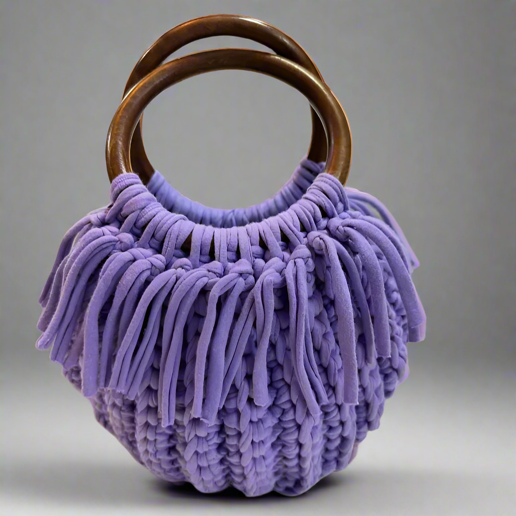 Handmade Lavender Crochet Bag