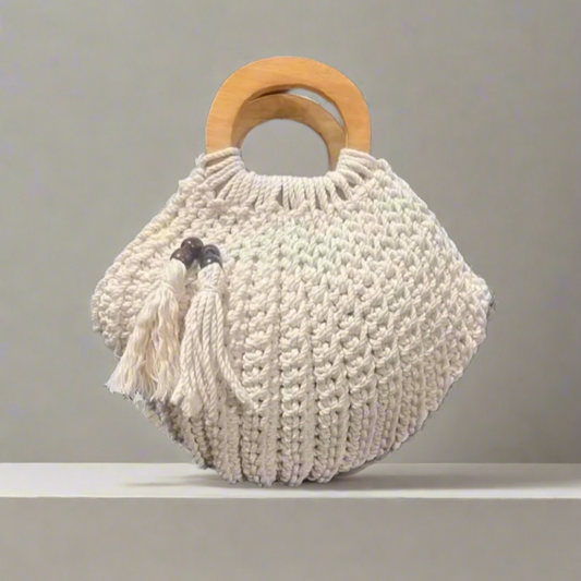 Handmade Cream Crochet Bag