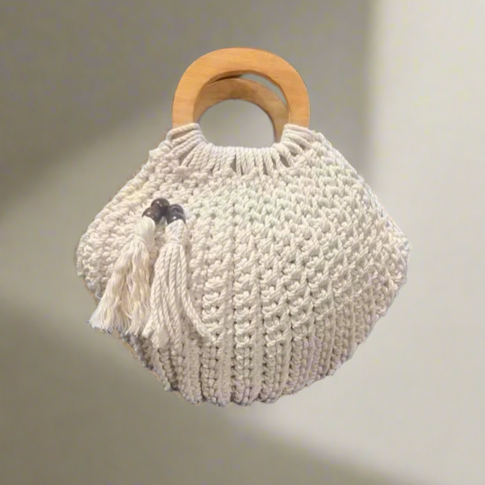 Handmade Cream Crochet Bag