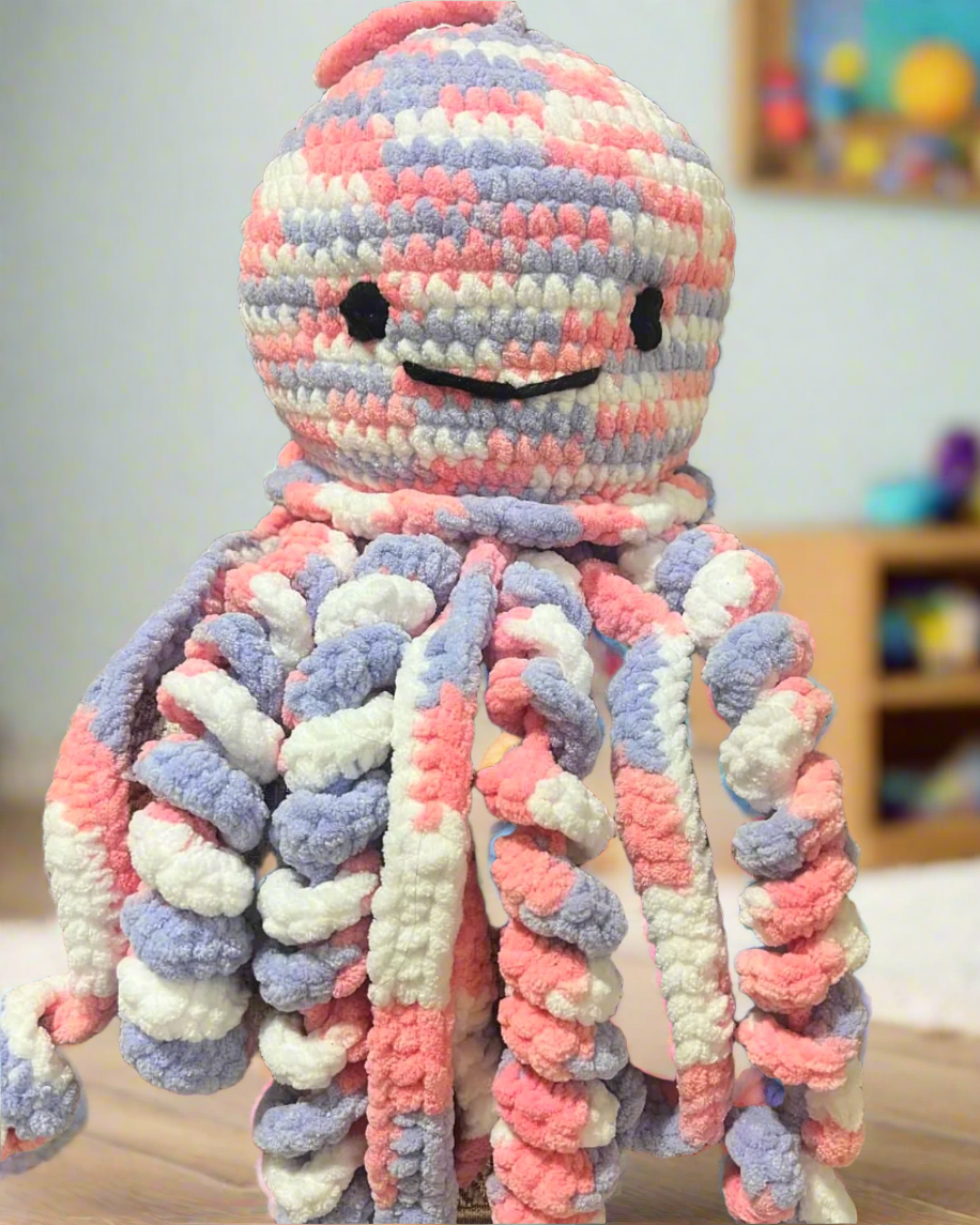 Handmade Crochet Pastel Octopus Plush