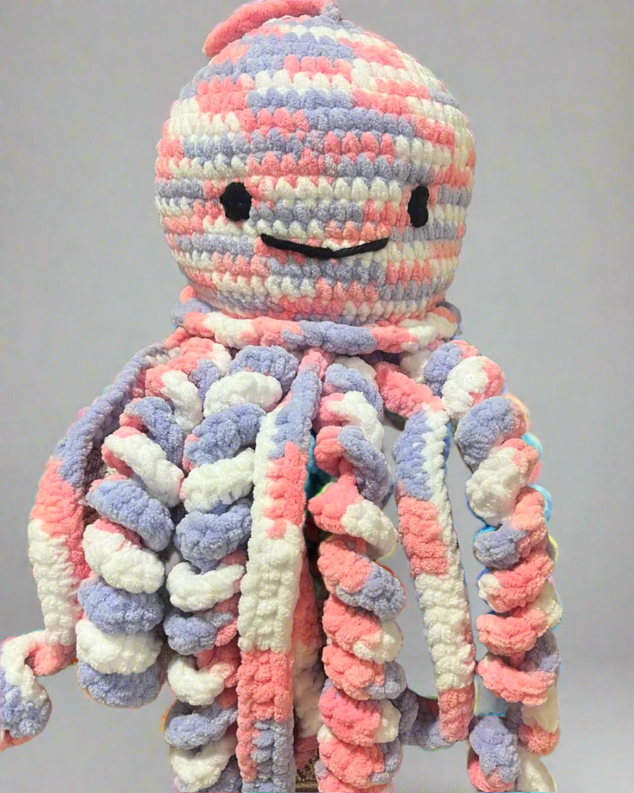 Handmade Crochet Pastel Octopus Plush