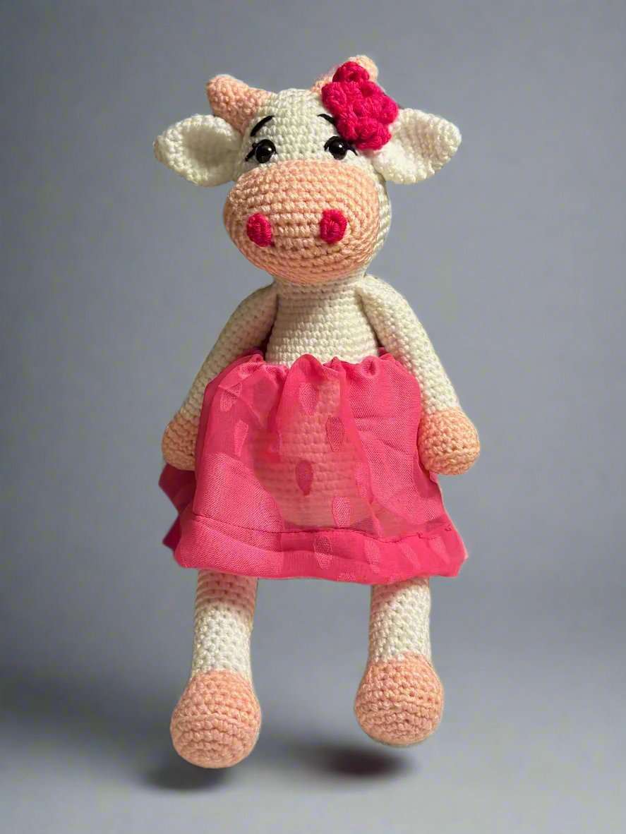 Handmade Crochet Cow