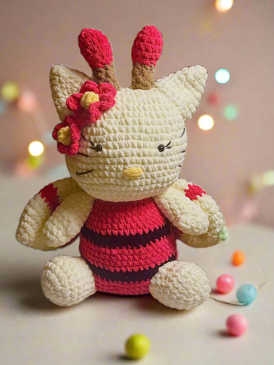 Handmade Crochet Kitty Doll