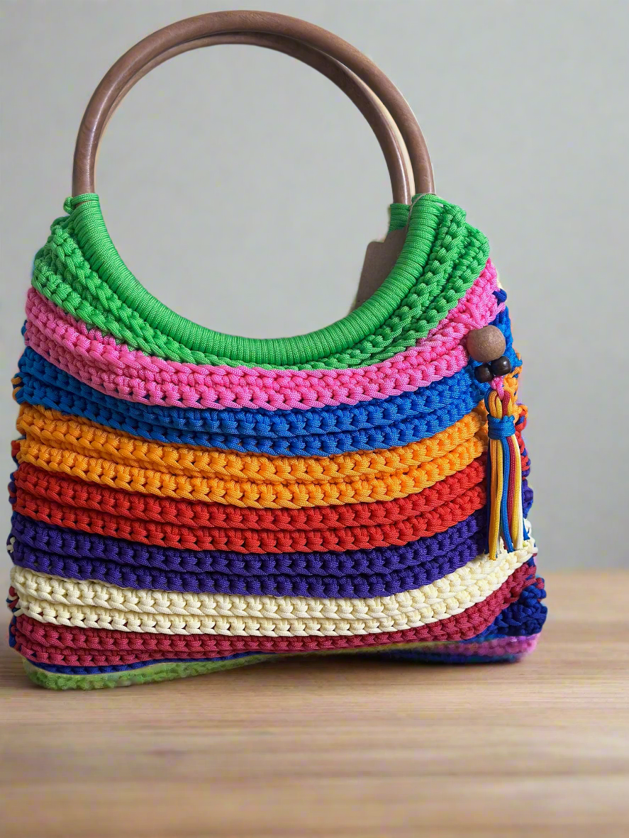 Handmade Multicolor Crochet Bag