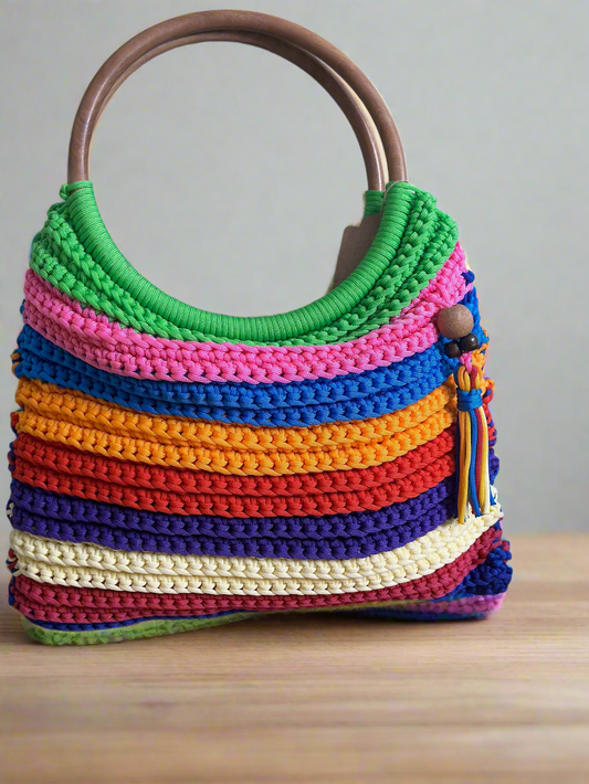 Handmade Multicolor Crochet Bag