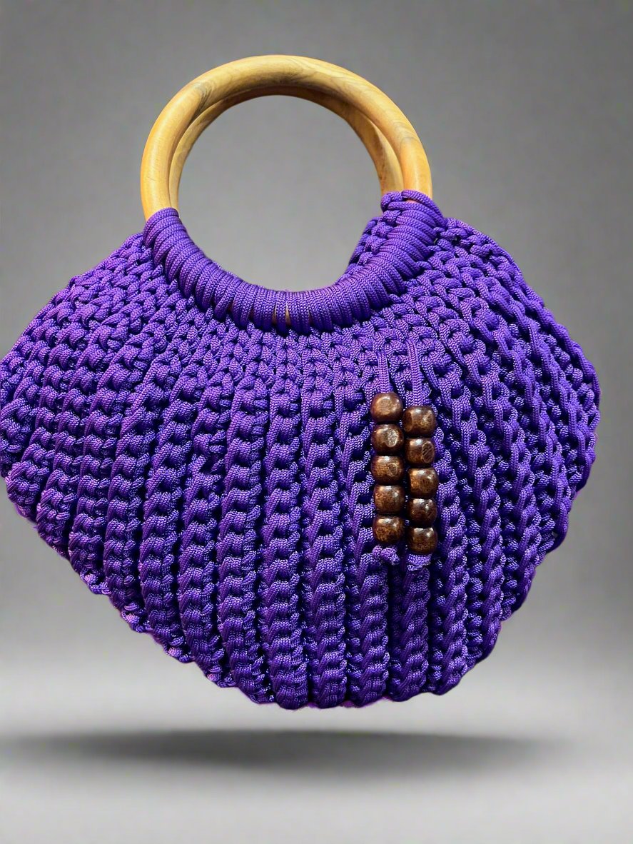 Handmade Purple Crochet Bag