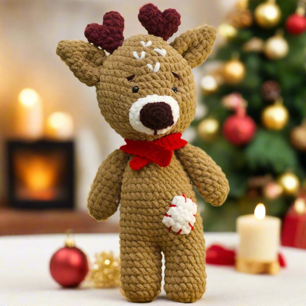 Handmade Crochet Reindeer Big