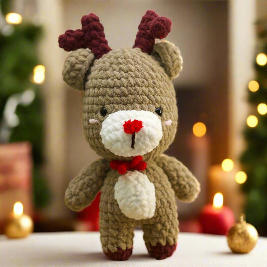 Handmade Crochet Reindeer Plush