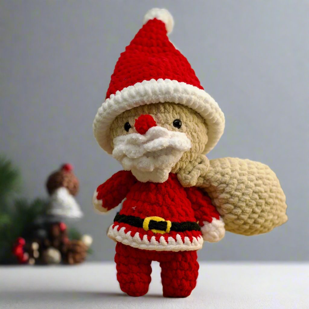 Handmade Crochet Santa Claus Doll